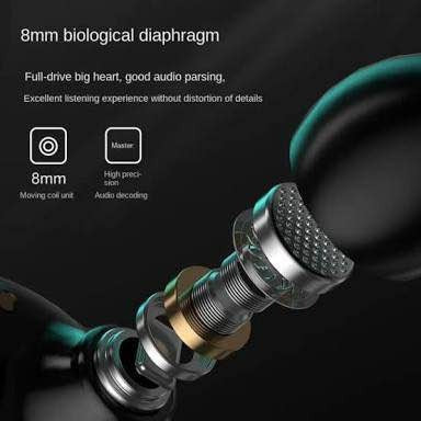 M25 Bluetooth 5.3 Wireless Earbuds – HiFi Sound, LED Battery Display, 40 Hours Backup, Noise Cancelling, Touch Control, Waterproof