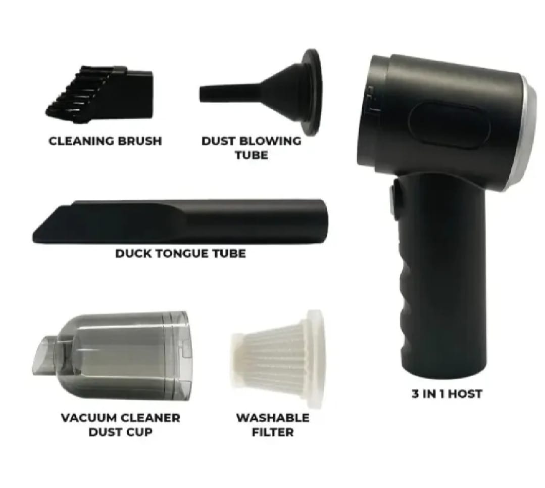 3 In 1 Portable Vacuum Cleaner High Power Strong Suction Vacuum Cleaner For Home, Laptop, Vehicle Interior Cleaner