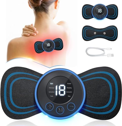 Wireless EMS Mini Body Massager – Portable Butterfly Massager with 8 Modes for Blood Circulation & Pain Relief